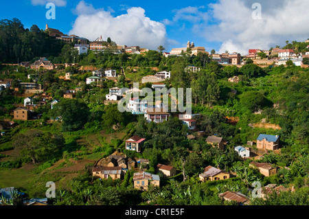 Madagascar, Highlands Centrali, ex provincia di Fianarantsoa, Haute Matsiatra Regione, Strada Nazionale 7, Fianarantsoa, downtown Foto Stock