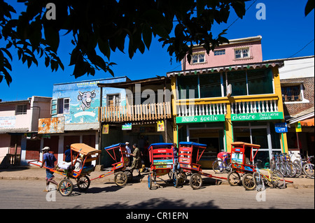 Madagascar, Highlands Centrali, ex provincia di Antananarivo, regione di Vakinankaratra, Strada Nazionale 7, Antsirabe, downtown Foto Stock