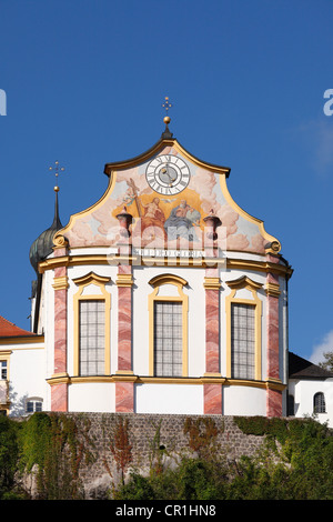 Chiesa nel monastero di St. Margarethen, Baumburg Abbey, Altenmarkt, Chiemgau, Alta Baviera, Baviera, Germania, Europa PublicGround Foto Stock