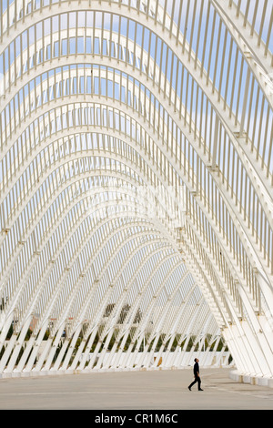 La Grecia, Attica, Atene, Maroussi, OAKA Stadio Olimpico costruito nel 2004 dall'architetto Santiago Calatrava Foto Stock