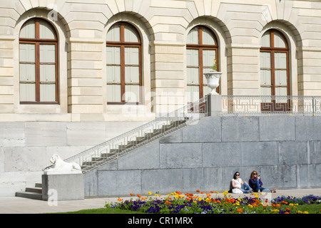 La Svizzera Ginevra Parc Des Bastions (Bastioni Parco) Palazzo Eynard (1821) di stile neoclassico convertito in hotel urbani Foto Stock