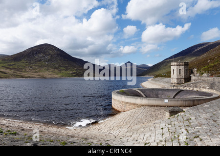 Silent Valley serbatoio, Mourne Mountains, County Down, Irlanda del Nord, in Irlanda, Gran Bretagna, Europa Foto Stock