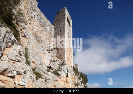 Castell de Santueri castello, Felanitx, Maiorca, isole Baleari, Spagna, Europa Foto Stock