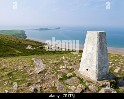 Worm distanti dalla testa Rhossili giù, Gower Foto Stock