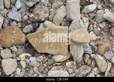 Parcheggio non scritto su due scogli. Foto Stock