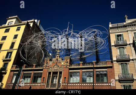 In Spagna, in Catalogna, Barcellona, facciata della Antoni Tapies Foundation Foto Stock