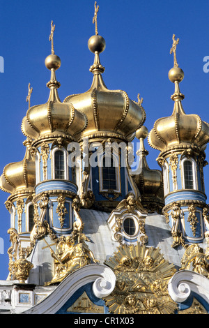 Russia, Pushkine (Carskoe Selo) a 25 km a sud di San Pietroburgo, patrimonio mondiale dell UNESCO, Cappella di Caterina la Grande's Foto Stock