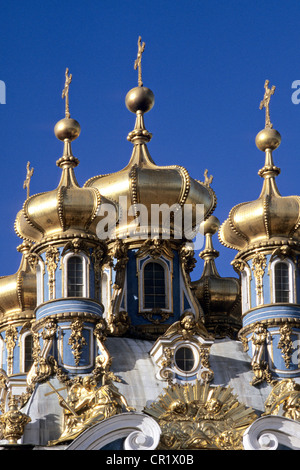 Russia, Pushkine (Carskoe Selo) a 25 km a sud di San Pietroburgo, patrimonio mondiale dell UNESCO, Cappella di Caterina la Grande's Foto Stock