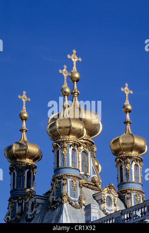 Russia, Pushkine (Carskoe Selo), 25 km a sud di San Pietroburgo, patrimonio mondiale dell UNESCO, Cappella di Caterina la Grande's Foto Stock