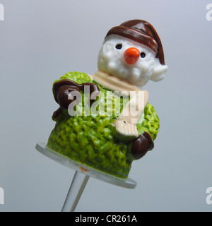 Pupazzo di neve la figura, decorazione di Natale. Foto Stock