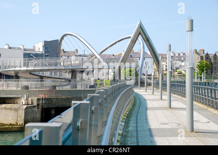 Gateway celtica passerella in Holyhead, Anglesey, Galles del Nord Foto Stock