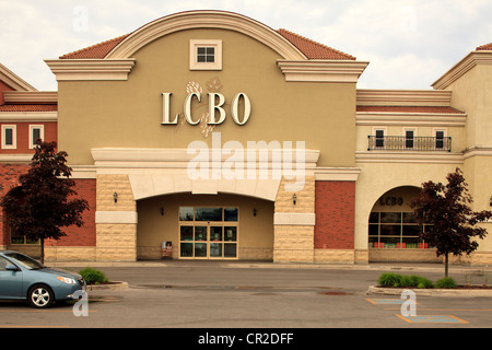 LCBO negozi sono generalmente solo negozi autorizzati a vendere bevande alcoliche distillate in Ontario, Canada Foto Stock