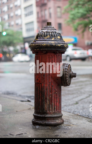 New York City idrante di fuoco sulla terza avenue Foto Stock