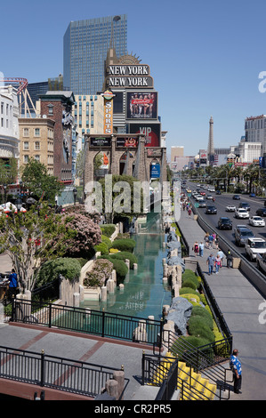 Las Vegas Strip, a Sud, centro città Foto Stock