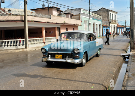 Taxi, auto d'epoca dall'50s, Santa Clara, Cuba, Antille Maggiori, Caraibi, America Centrale, America Foto Stock