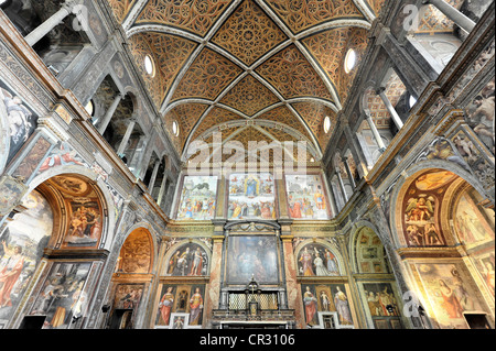 Vista interna, chiesa di San Maurizio al Monastero Maggiore, costruito 1503-1518, Milano, Italia, Europa Foto Stock