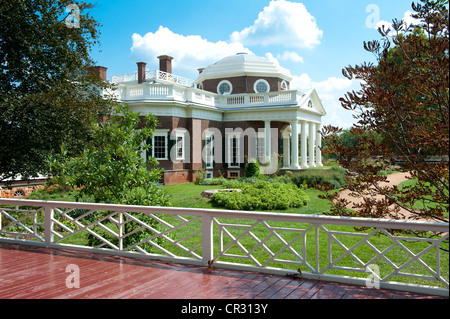 Thomas Jefferson di Monticello in Charlottesville VA Foto Stock