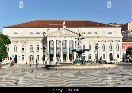 Teatro Nacional del teatro nazionale, Praça Rossio, Baixa, Lisbona Lisboa Portogallo, Europa Foto Stock