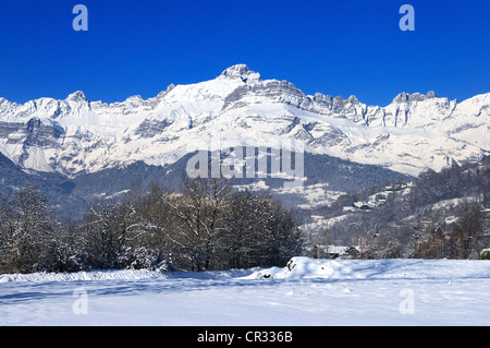 Vallée de l'Arves, betweenChamonix et Genève, nei pressi del Mont-Blanc, alpi, Francia Foto Stock