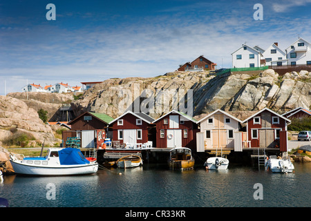 Piccolo porto in Smoegen, Svezia, Scandinavia, Europa Foto Stock