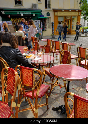 Parigi Cafe Scene Foto Stock