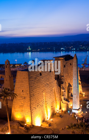 Egitto Alto Egitto, Valle del Nilo, Tempio di Luxor Patrimonio Mondiale UNESCO Foto Stock