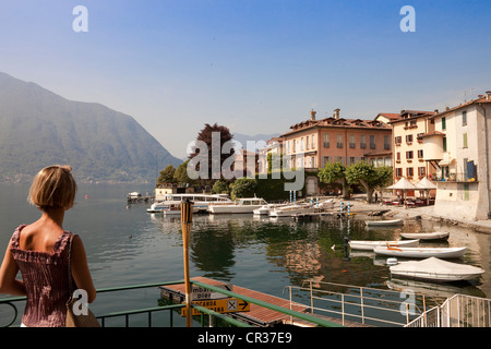 L'Italia, Lombardia, Lago di Como, Sala Comacina village Foto Stock