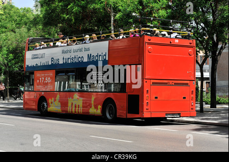 Visione di Madrid autobus turistico, Madrid, Spagna, Europa Foto Stock