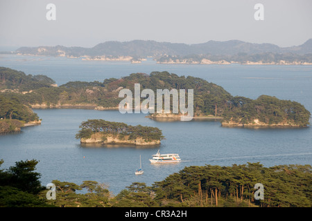 Giappone, isola di Honshu, regione di Tohoku, Matsushima, Baia Foto Stock