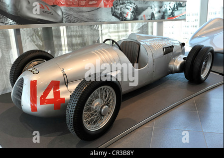 Unione automatica 16-cilindro Bergrennwagen Typ C D, hill-climb racing car 1939, museo mobile, Audi Erlebniswelt, Audi di Ingolstadt Foto Stock