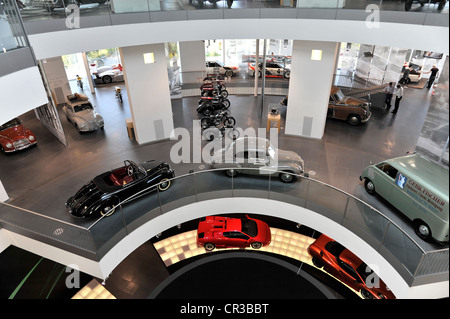 Vista interna, museo mobile, Erlebniswelt Audi Audi di Ingolstadt, Baviera, Germania, Europa Foto Stock