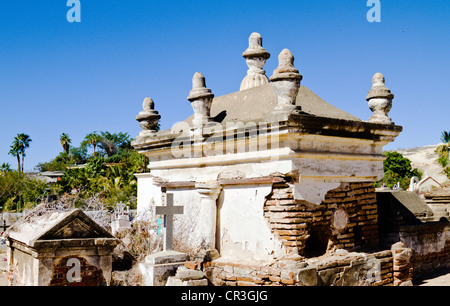 Vista del cimitero di 'Todos Santos' Baja Messico Foto Stock