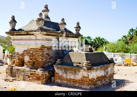 Vista del cimitero di 'Todos Santos' Baja Messico Foto Stock