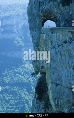 Francia, Drome, Combe Laval Road nel Vercors Foto Stock