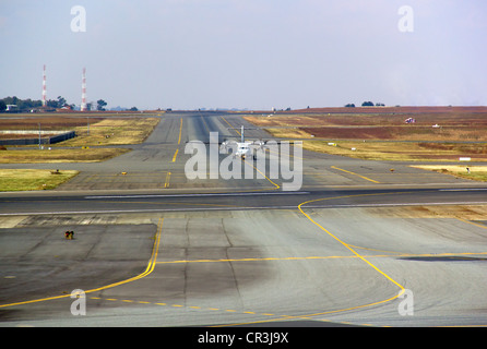 Piccola elica aereo sulla pista Foto Stock