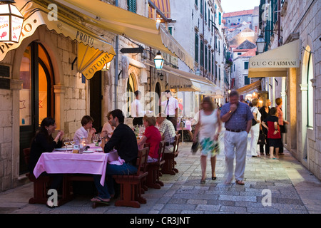 Croazia, Dalmazia, costa dalmata, Dubrovnik, centro storico Patrimonio Mondiale UNESCO Foto Stock