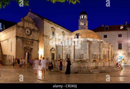 Croazia, Dalmazia, costa dalmata, Dubrovnik, centro storico Patrimonio Mondiale UNESCO, Onofrio Fontana Foto Stock