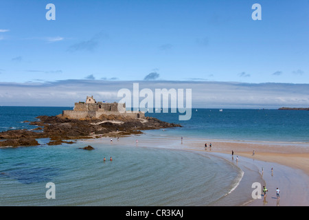 Fort National, Saint Malo, in Bretagna, in Francia, in Europa Foto Stock