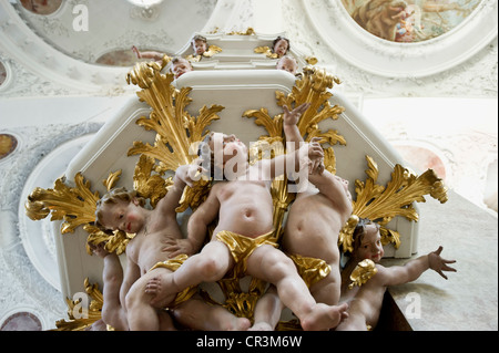 Kloster St Mang monastero, Fuessen, Allgaeu, Baviera, Germania, Europa Foto Stock