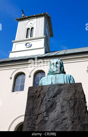 L'Islanda, Reykjavik, Cattedrale Domkirkjan Foto Stock