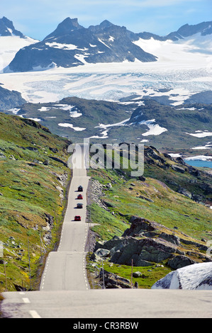 Strada turistica 55, Sognefjellet, Norvegia, Scandinavia, Europa Foto Stock