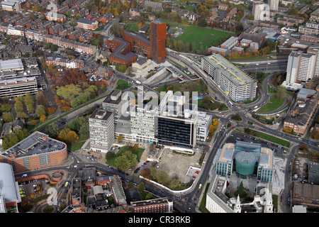 Vista aerea di Leeds Metropolitan University LMU Foto Stock