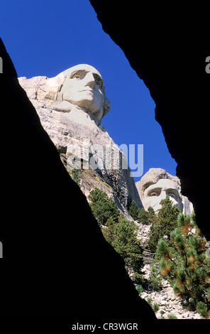 Stati Uniti, South Dakota, quattro presidente scavate nella roccia a Mount Rushmore Foto Stock