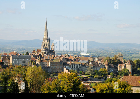 Cattedrale di Saint-Lazare, Autun, dipartimento di Saône-et-Loire, Borgogna, in Francia, in Europa, PublicGround Foto Stock