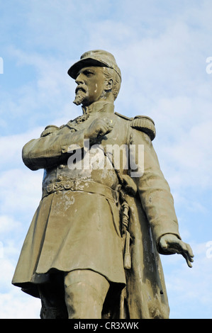 Monumento al colonnello Denfert Rochereau, Belfort, Franche-Comte, Francia, Europa PublicGround Foto Stock