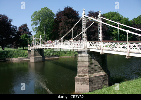 Il Ponte Victoria fiume Wye Hereford Herefordshire England Regno Unito Foto Stock