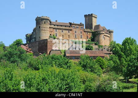 Chateau de Castelnau, Prudhomat, Castello, museo, Dipartimento Lot, Midi-Pirenei, Francia, Europa Foto Stock