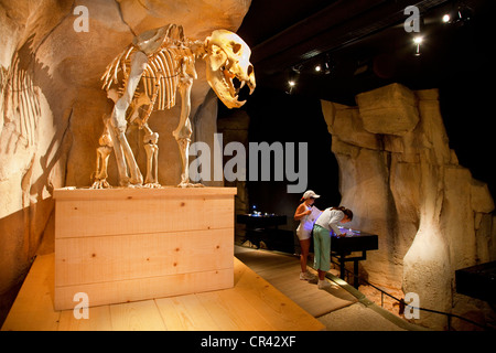 Francia, Savoie, Entremont le Vieux, Museo dell'orso delle caverne Foto Stock