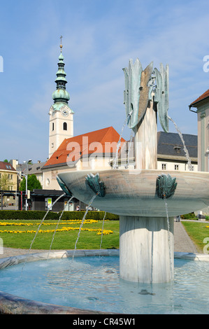 Heilig Geist Kirche, chiesa di Santo Spirito, Piazza Heiligengeistplatz, Klagenfurt, Carinzia, Austria, Europa Foto Stock