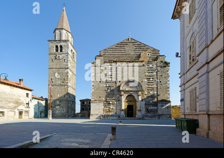 San Servolo chiesa parrocchiale, Buje, Istria, Croazia, Europa Foto Stock